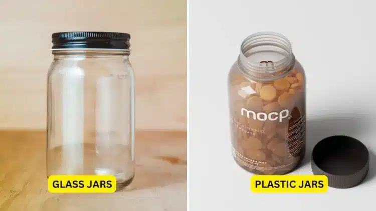 Glass Jar vs Plastic Containers